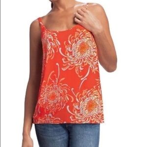 CAbi #777 Lovely Day Mum orange‎ floral cami medium
